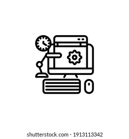 Working Hours icon in vector. Logotype