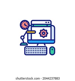 Working Hours icon in vector. Logotype