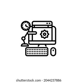 Working Hours icon in vector. Logotype