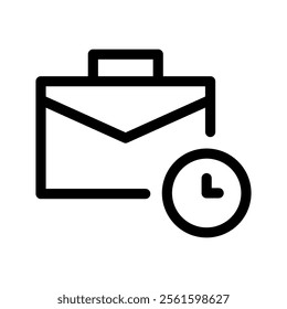 Working Hours Icon Vector Symbol Design Illustration