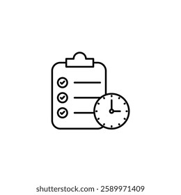Working Hours line icon design