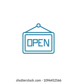 Working hours linear icon concept. Working hours line vector sign, symbol, illustration.
