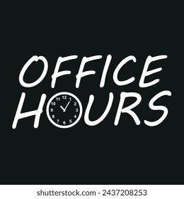 Working hours on the door sign, WORKING HOURS CONCEPT vector icon