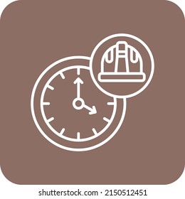 Working Hours vector icon. Can be used for printing, mobile and web applications.