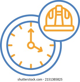 Working Hours vector icon. Can be used for printing, mobile and web applications.