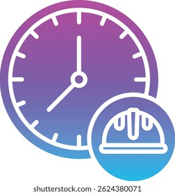 ícone de vetor Horas de Trabalho. Pode ser usado para impressão, aplicativos móveis e da Web.