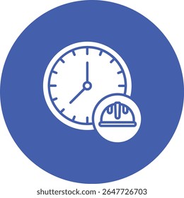 Working Hours vector icon. Can be used for printing, mobile and web applications.