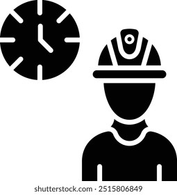 Working hours Vector Icon Design Illustration
