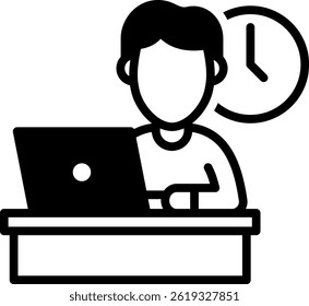 Working Icon Mixed Vector Illustration