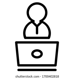 trabajando. con estilo de contorno, píxeles perfectos y tamaño base de 64x64 px. Adecuado para el diseño de sitios web, logotipos, aplicaciones e interfaz de usuario.
