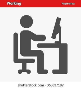 Working Icon. Professional, pixel perfect icons optimized for both large and small resolutions. EPS 8 format.