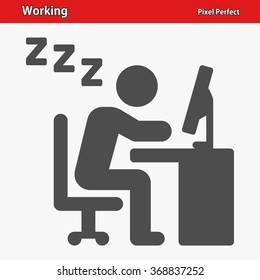 Working Icon. Professional, pixel perfect icons optimized for both large and small resolutions. EPS 8 format.