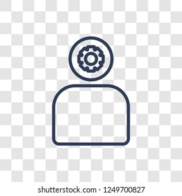 Working icon. Trendy linear Working logo concept on transparent background from Productivity collection