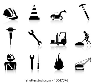 working icons black