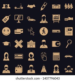 Working icons set. Simple style of 36 working vector icons for web for any design