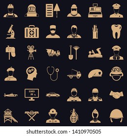 Working icons set. Simple style of 36 working vector icons for web for any design