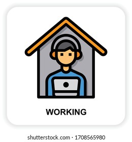 Iconos de trabajo para diseño web, libro, anuncios, aplicación, proyecto, etc.