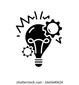 Icono de línea de idea de trabajo, signo de concepto, ilustración de vector de esquema, símbolo lineal.