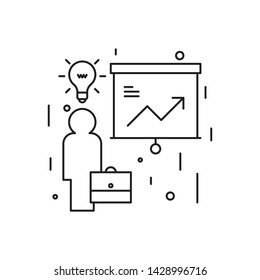 working idea vector. business concept design. icon vector design outline design