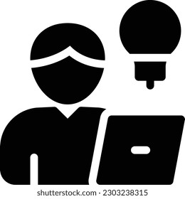 working idea Vector illustration on a transparent background.Premium quality symbols.Glyphs vector icon for concept and graphic design.