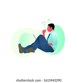 Working Illustration with Modern Flat design style