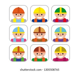 Working job vector icon set for schedule and business presentation. The man and people professional working. Can be used for schedule, postcard, advertising, wallpaper, tickets