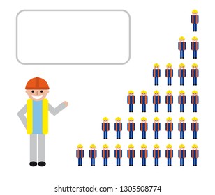Working job vector infographic for schedule and business presentation. The man  professional working and one frame. Can be used for schedule, postcard, advertising, wallpaper, tickets
