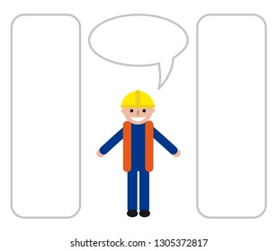 Working job vector template for schedule and business presentation. The man and people professional working. Two frames. Can be used for schedule, postcard, advertising, wallpaper, tickets