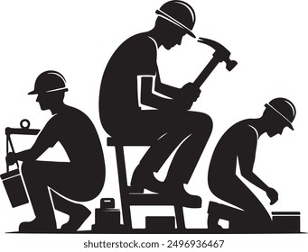 Working Labor , Silhouette-, Labor_-Day-,-Labor_-Vector,-Labor_-Icon