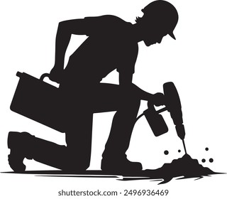 Working Labor , Silhouette-, Labor_-Day-,-Labor_-Vector,-Labor_-Icon