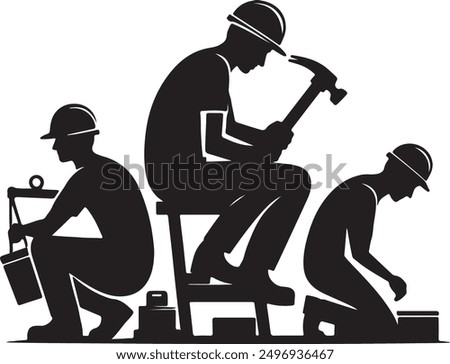 Working Labor , Silhouette-, Labor_-Day-,-Labor_-Vector,-Labor_-Icon
