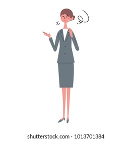 Working lady illustration