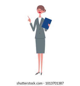 Working lady illustration