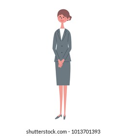 Working lady illustration