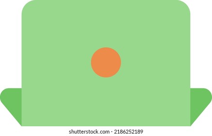 Portátil de trabajo, ilustración, vector sobre fondo blanco.