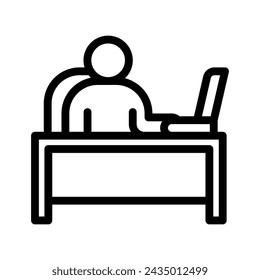 working line icon illustration vector graphic. Simple element illustration vector graphic, suitable for app, websites, and presentations isolated on white background
