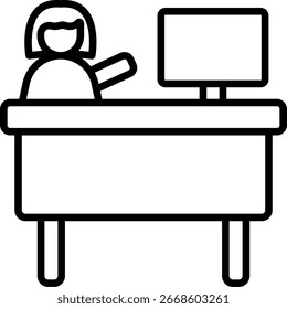 Working Line Icon Vector Design