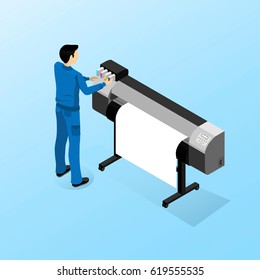 Working machine for large format printing