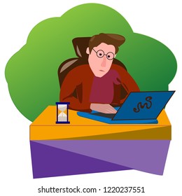 working man cartoon