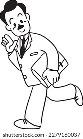Working man cartoon doodle kawaii anime coloring page cute illustration drawing character chibi mang
