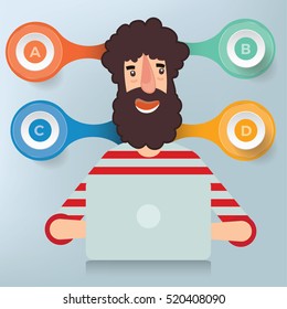 Working man concept design,clean vector