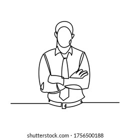 working man continuous line drawing
