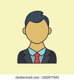 working man icon in flat style. business man vector