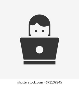 Working man icon illustration isolated vector sign symbol