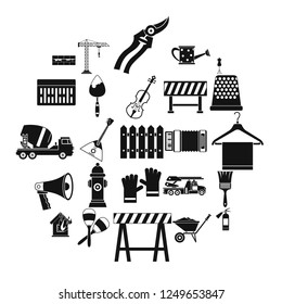 Working mechanism icons set. Simple set of 25 working mechanism vector icons for web isolated on white background