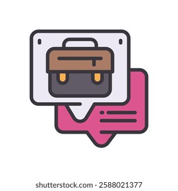 working message filled color icon. vector icon for your website, mobile, presentation, and logo design.