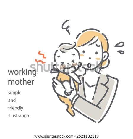 working mom and her baby