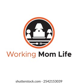 WORKING MOM LIFE LOGO DESIGN. MOM LIFE LOGO. MOM LIFE VECTOR LOGO DESIGN. 