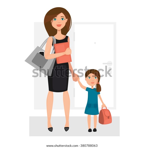 Working Mom Vector Stock Vector (Royalty Free) 380788063