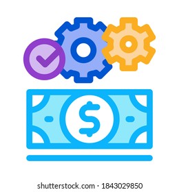 vector de icono de dinero de trabajo. signo de dólar de dinero de trabajo. ilustración de símbolo de color